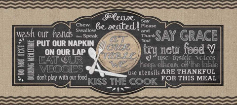 At Our Table Black Ornate Wood Framed Art Print with Double Matting by Moulton, Jo