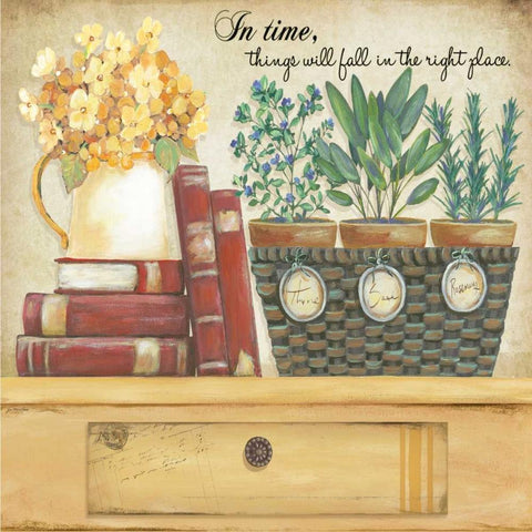 In Time White Modern Wood Framed Art Print by Moulton, Jo