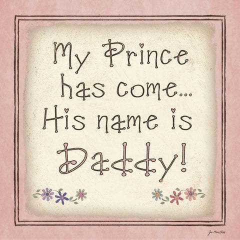 My Prince Has Come White Modern Wood Framed Art Print by Moulton, Jo