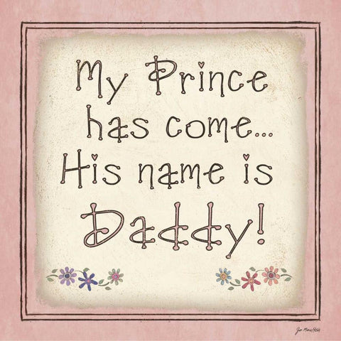My Prince Has Come White Modern Wood Framed Art Print with Double Matting by Moulton, Jo