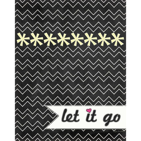 Let It Go Black Modern Wood Framed Art Print with Double Matting by Moulton, Jo