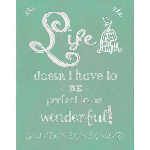 Wonderful Perfect - Mint White Modern Wood Framed Art Print by Moulton, Jo