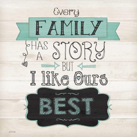 Story Black Modern Wood Framed Art Print by Moulton, Jo