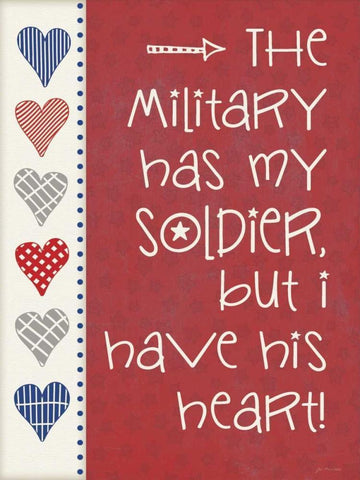 My Soldier White Modern Wood Framed Art Print with Double Matting by Moulton, Jo