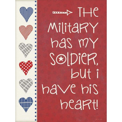 My Soldier White Modern Wood Framed Art Print by Moulton, Jo