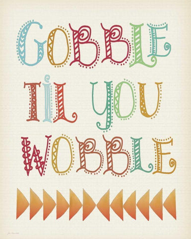 Gobble Black Ornate Wood Framed Art Print with Double Matting by Moulton, Jo