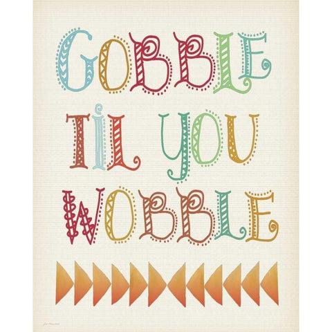 Gobble White Modern Wood Framed Art Print by Moulton, Jo