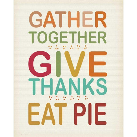 Eat Pie Gold Ornate Wood Framed Art Print with Double Matting by Moulton, Jo