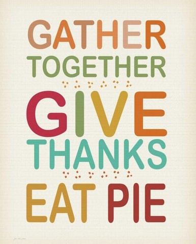 Eat Pie White Modern Wood Framed Art Print with Double Matting by Moulton, Jo