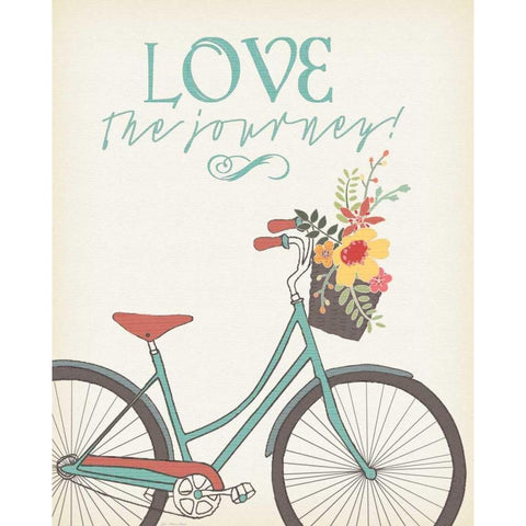 Love the Journey White Modern Wood Framed Art Print by Moulton, Jo