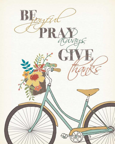 Be Pray Give Black Ornate Wood Framed Art Print with Double Matting by Moulton, Jo