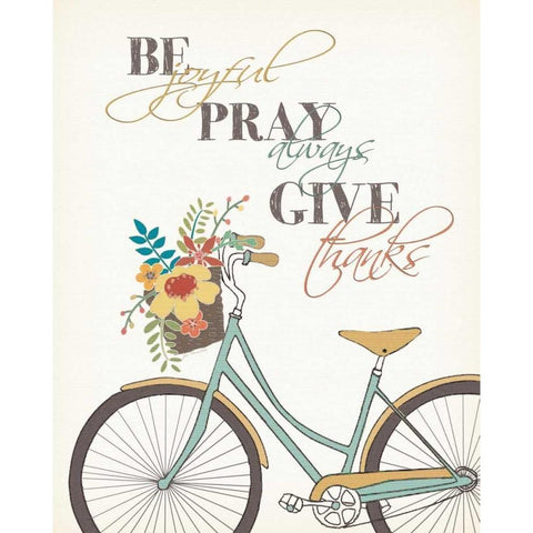 Be Pray Give White Modern Wood Framed Art Print by Moulton, Jo