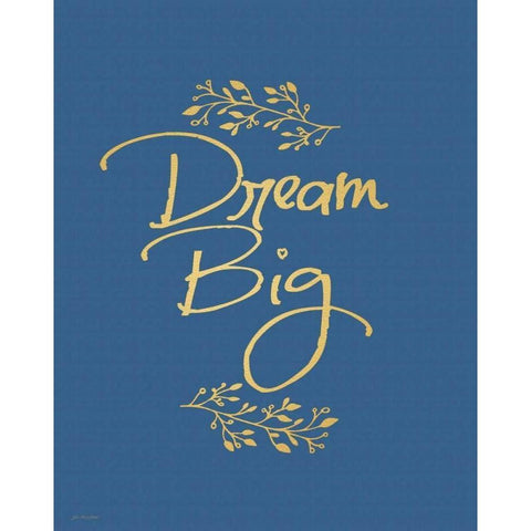 Faux Gold Dream Big Black Modern Wood Framed Art Print with Double Matting by Moulton, Jo