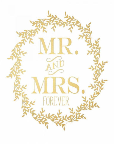 Mr. and Mrs. White Modern Wood Framed Art Print with Double Matting by Moulton, Jo