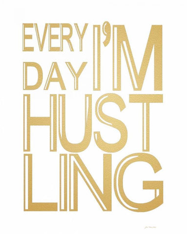 Hustling Black Ornate Wood Framed Art Print with Double Matting by Moulton, Jo