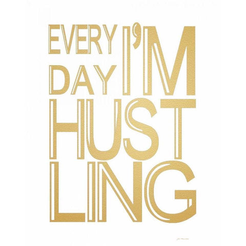 Hustling White Modern Wood Framed Art Print by Moulton, Jo