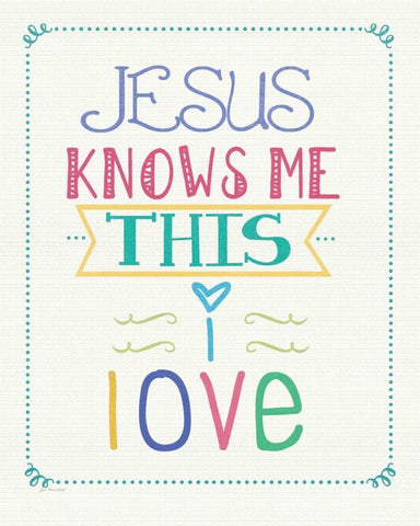 Jesus Knows Me Black Ornate Wood Framed Art Print with Double Matting by Moulton, Jo