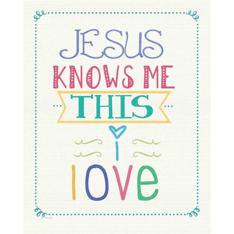 Jesus Knows Me Black Modern Wood Framed Art Print with Double Matting by Moulton, Jo