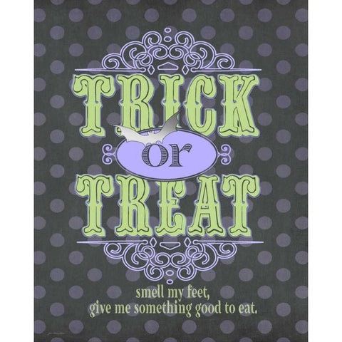 Trick or Treat Black Modern Wood Framed Art Print with Double Matting by Moulton, Jo