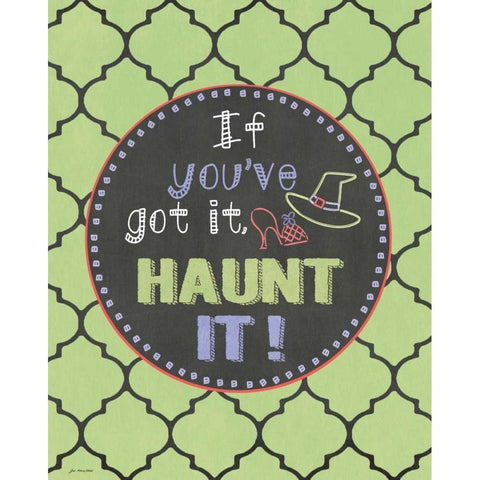 Haunt It! Black Modern Wood Framed Art Print by Moulton, Jo