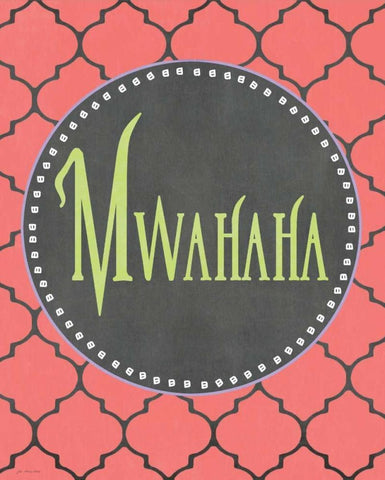 Mwahaha White Modern Wood Framed Art Print with Double Matting by Moulton, Jo