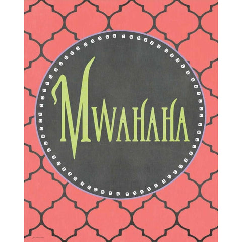 Mwahaha Black Modern Wood Framed Art Print by Moulton, Jo