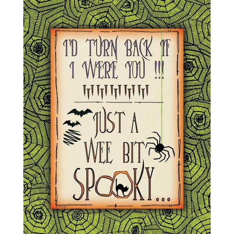Wee Spooky Black Modern Wood Framed Art Print with Double Matting by Moulton, Jo