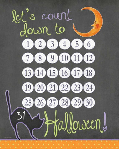 Count Down Black Ornate Wood Framed Art Print with Double Matting by Moulton, Jo