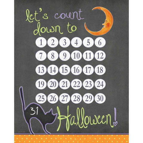 Count Down White Modern Wood Framed Art Print by Moulton, Jo