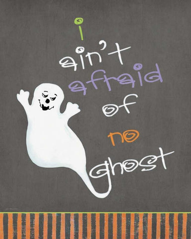 I Aint Afraid White Modern Wood Framed Art Print with Double Matting by Moulton, Jo