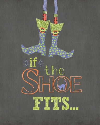 If the Shoe Fits White Modern Wood Framed Art Print with Double Matting by Moulton, Jo