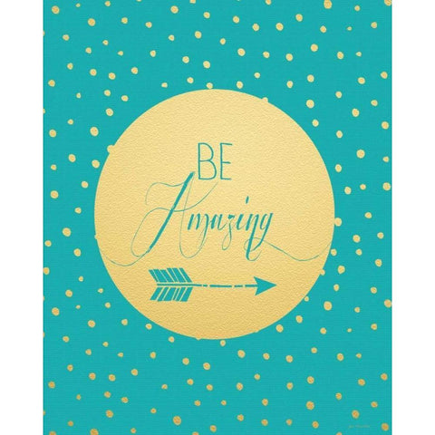 Be Amazing White Modern Wood Framed Art Print by Moulton, Jo