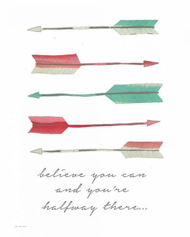 Believe You Can Black Ornate Wood Framed Art Print with Double Matting by Moulton, Jo