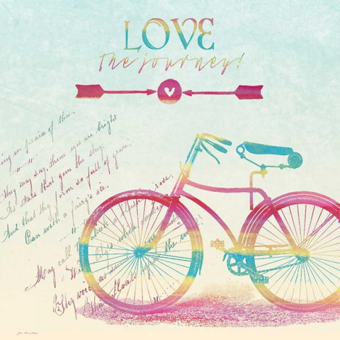 Love the Journey Black Ornate Wood Framed Art Print with Double Matting by Moulton, Jo