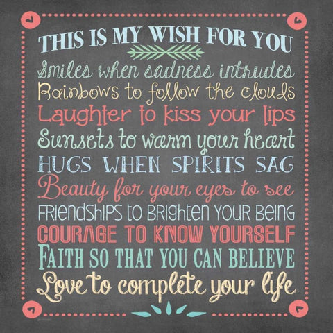 Faith Wishes Gold Ornate Wood Framed Art Print with Double Matting by Moulton, Jo