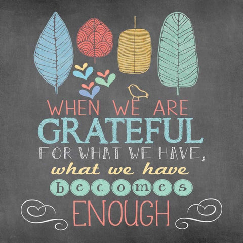 Grateful Chalk Gold Ornate Wood Framed Art Print with Double Matting by Moulton, Jo