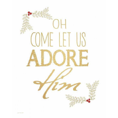 Adore Him Black Modern Wood Framed Art Print by Moulton, Jo