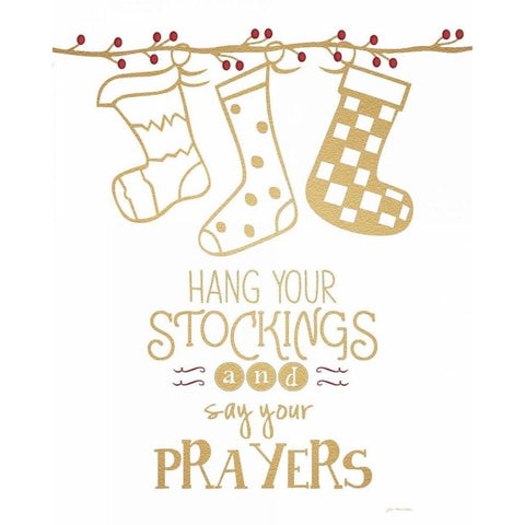 Stockings White Modern Wood Framed Art Print by Moulton, Jo