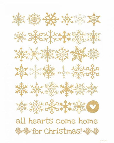 All Hearts Black Ornate Wood Framed Art Print with Double Matting by Moulton, Jo