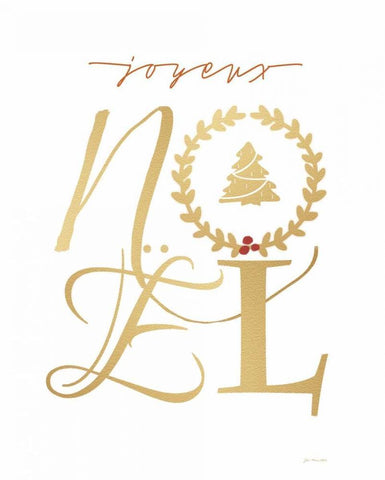 Noel White Modern Wood Framed Art Print with Double Matting by Moulton, Jo