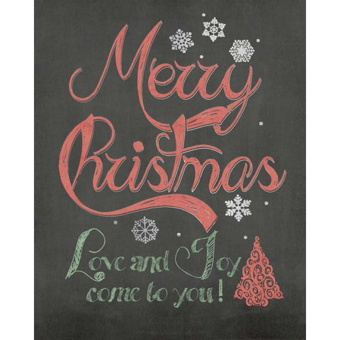 Merry Christmas White Modern Wood Framed Art Print by Moulton, Jo