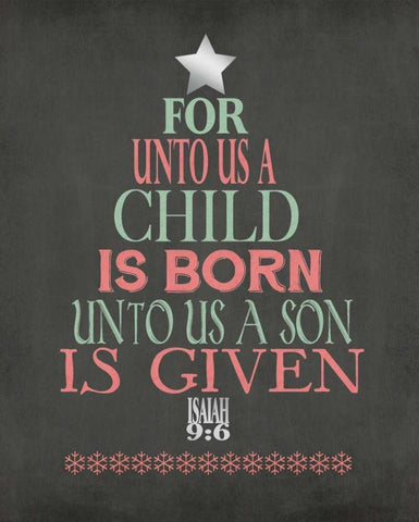 Son is Given   White Modern Wood Framed Art Print with Double Matting by Moulton, Jo