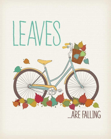 Leaves are Falling Black Ornate Wood Framed Art Print with Double Matting by Moulton, Jo