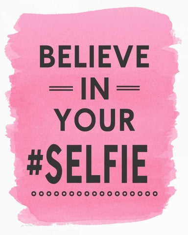 Selfie White Modern Wood Framed Art Print with Double Matting by Moulton, Jo