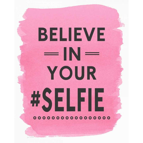 Selfie Black Modern Wood Framed Art Print with Double Matting by Moulton, Jo