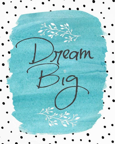 Dream Big Black Ornate Wood Framed Art Print with Double Matting by Moulton, Jo