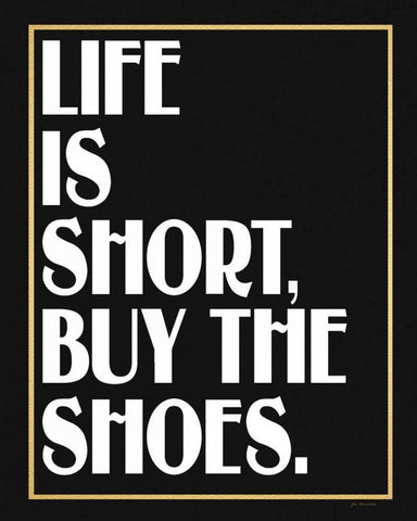 Shoes White Modern Wood Framed Art Print with Double Matting by Moulton, Jo