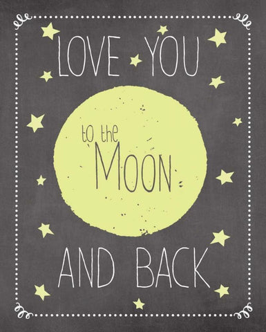 To the Moon - Yellow White Modern Wood Framed Art Print with Double Matting by Moulton, Jo