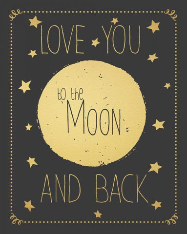 To the Moon - Grey White Modern Wood Framed Art Print with Double Matting by Moulton, Jo