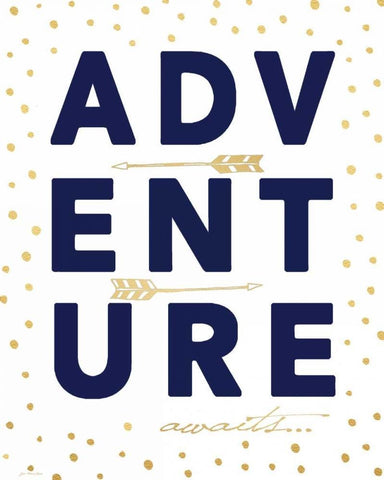 Adventure White Modern Wood Framed Art Print with Double Matting by Moulton, Jo